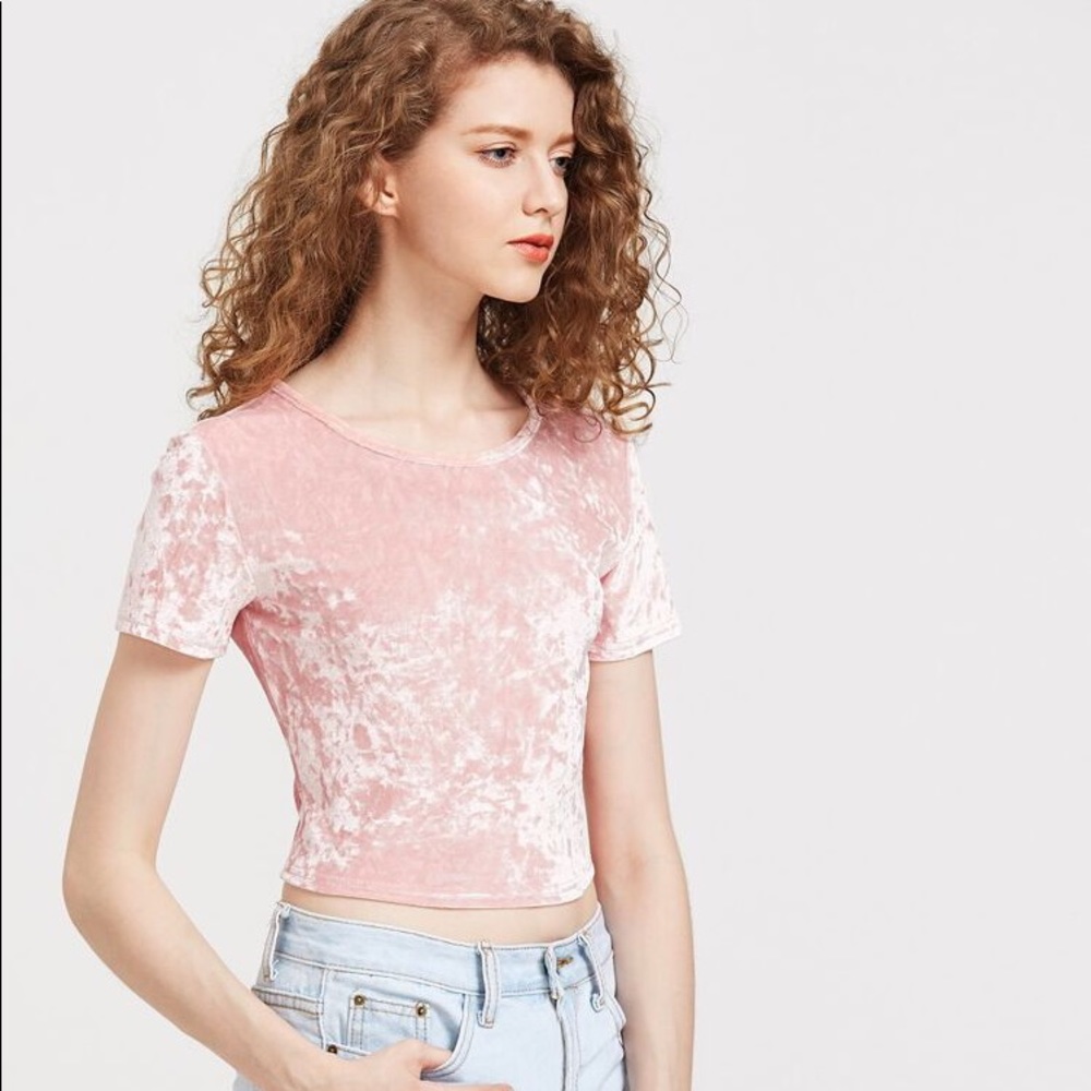 Forever 21 Crushed Velvet Crop top